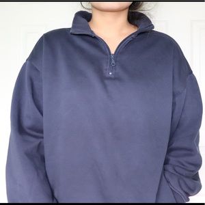 Navy oversized Quarter zip